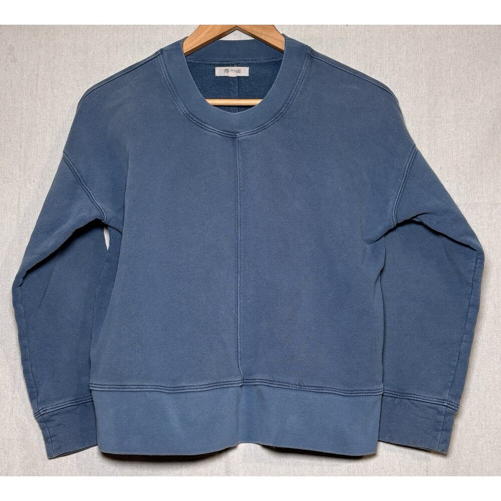 Madewell Crewneck Sweatshirt Pullover Dyed Blue |Women’s Size Medium | Like New